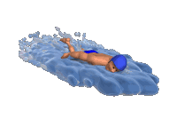 swimming animated